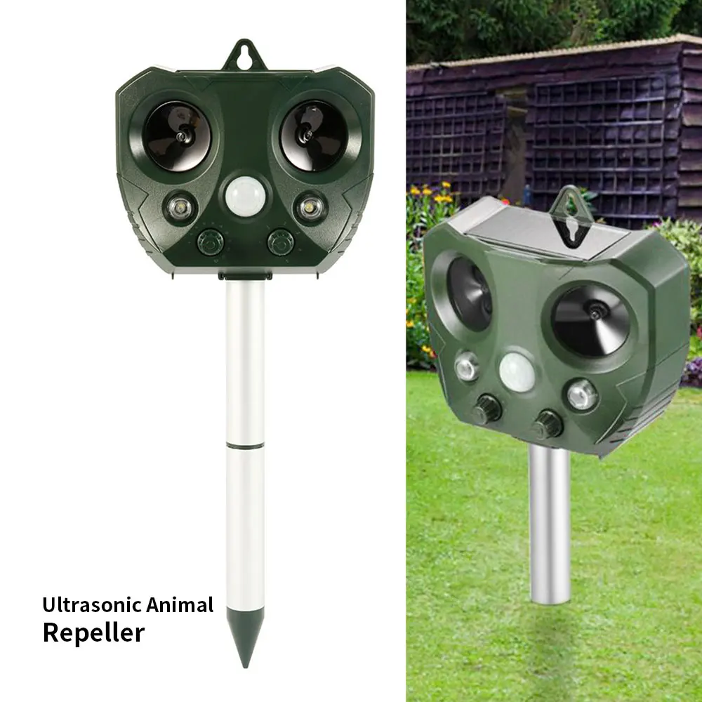 Outdoor Ultrasonic Solar Pest Repeller Animal Pest Mouse Repeller PIR Sensor Garden Bird Cat Dog Fox Repellent Keep Animals Away
Outdoor Ultrasonic Solar Pest Repeller Animal Pest Mouse Repeller PIR Sensor Garden Bird Cat Dog Fox Repellent Keep Animals Away