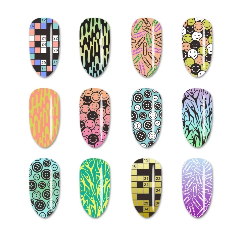 BeautyBigBang Nail Stamping Plate Striped Smile Face Block Clip Pattern Stainless Steel Nail Art Stamping Plates FL0045-6A
BeautyBigBang Nail Stamping Plate Striped Smile Face Block Clip Pattern Stainless Steel Nail Art Stamping Plates FL0045-6A