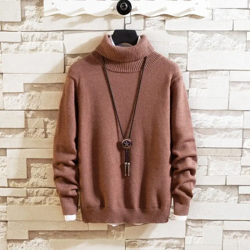 Winter Turtleneck Sweater Men's Warm Fashion Solid Color Knitted Pullover Men Streetwear Loose Knitting Sweaters Mens Clothes
Winter Turtleneck Sweater Men's Warm Fashion Solid Color Knitted Pullover Men Streetwear Loose Knitting Sweaters Mens Clothes