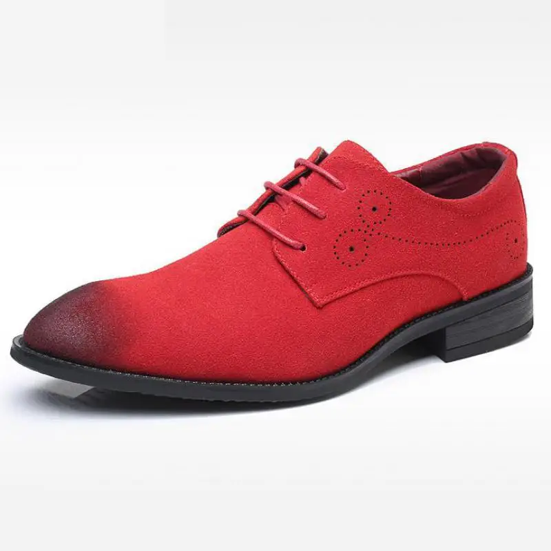 38~48 Large Size Suede Derby Brogue Dress Shoes Mens Red Bottom Pointed Toe Lace Up Formal Wedding Suit Leather Shoe Italian Man
38~48 Large Size Suede Derby Brogue Dress Shoes Mens Red Bottom Pointed Toe Lace Up Formal Wedding Suit Leather Shoe Italian Man