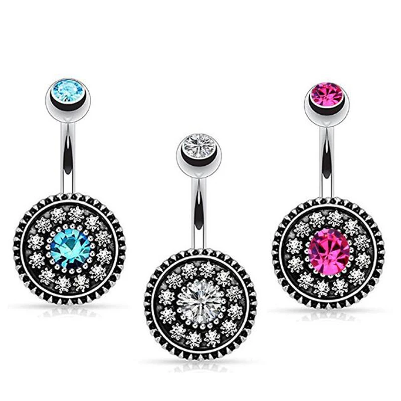 High quality puncture jewelry disc inlaid drill belly button double color navel nail body piercing
High quality puncture jewelry disc inlaid drill belly button double color navel nail body piercing