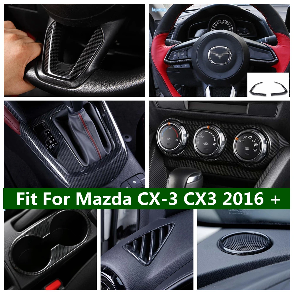 Carbon Fiber Interior Air Conditioning Vent / Steering Wheel / Gear Shift Box Panel Cover Trim For Mazda CX-3 CX3 2016 - 2021
Carbon Fiber Interior Air Conditioning Vent / Steering Wheel / Gear Shift Box Panel Cover Trim For Mazda CX-3 CX3 2016 - 2021