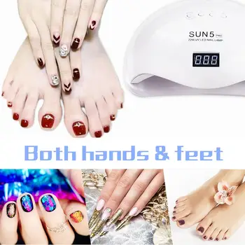 72W SUN5 Pro UV Lamp Nail LED Nail Lamp Dryer For All Gels Polish Sunlight Infrared Detection 10/30/60s Smart Timer For Manicure
72W SUN5 Pro UV Lamp Nail LED Nail Lamp Dryer For All Gels Polish Sunlight Infrared Detection 10/30/60s Smart Timer For Manicure