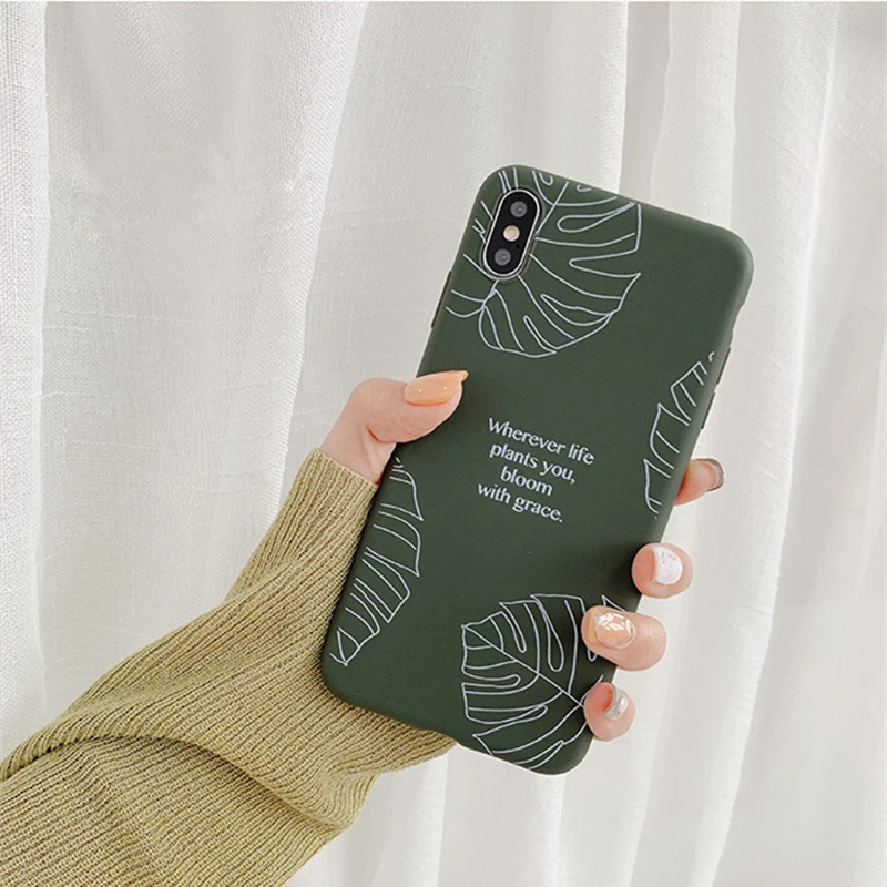 BONVAN For iPhone X XR XS Max Case soft Banana leaf letter Protection Back Funda For iPhone 6 6s 7 8 Plus Phone Cover Coque
BONVAN For iPhone X XR XS Max Case soft Banana leaf letter Protection Back Funda For iPhone 6 6s 7 8 Plus Phone Cover Coque