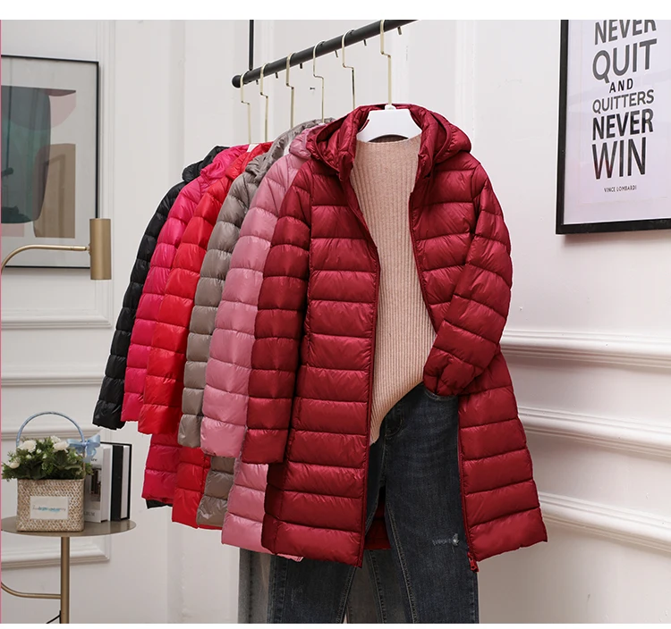 0-10℃ Hood Detachable Winter Coat for Women 2024 Female Puffer Down Jacket Portable Ultralight Long Feather Coat Chaqueta Mujer 0-10℃ Hood Detachable Winter Coat for Women 2024 Female Puffer Down Jacket Portable Ultralight Long Feather Coat Chaqueta Mujer