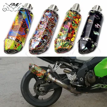 For Yamaha MT03 FZ8 FZ6R XJ6 MT07 MT09 R6 R1 R3 R25 etc. Muffler 36-51mm Universal Motorcycle Exhaust pipe Ak Modified Muffler
For Yamaha MT03 FZ8 FZ6R XJ6 MT07 MT09 R6 R1 R3 R25 etc. Muffler 36-51mm Universal Motorcycle Exhaust pipe Ak Modified Muffler