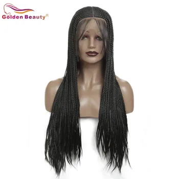 Braided Wig Long Black Lace Front Wig Synthetic Hair Extension For Women Box Braiding Hair Wig Heat Resisant Fiber Golden Beauty
Braided Wig Long Black Lace Front Wig Synthetic Hair Extension For Women Box Braiding Hair Wig Heat Resisant Fiber Golden Beauty
