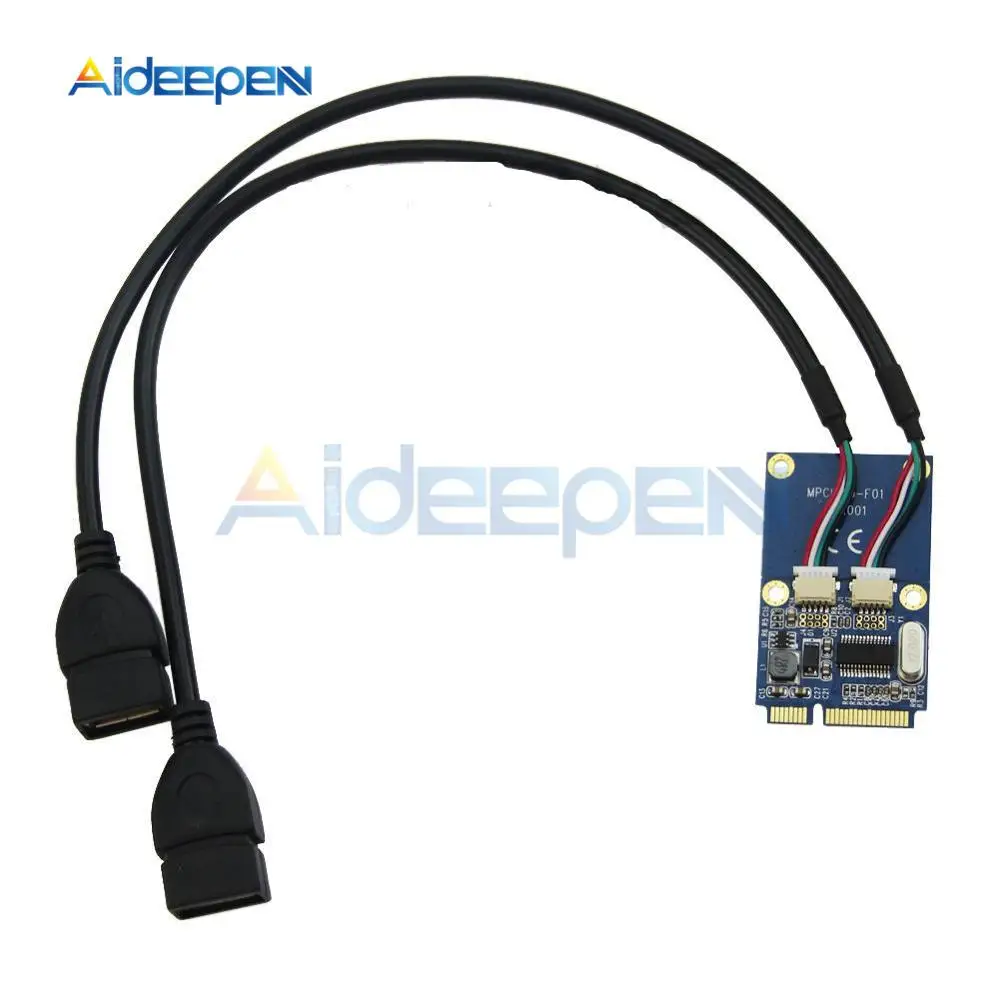 USB 2.0 2 Port PCI-E Express Card with Power Connector Mini PCI-E PCI Express to Dual USB Adapter USB Converter
USB 2.0 2 Port PCI-E Express Card with Power Connector Mini PCI-E PCI Express to Dual USB Adapter USB Converter