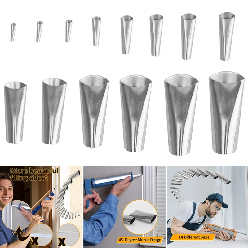 Perfect Caulking Finisher Kit 14Pcs Caulk Nozzle Applicator Reusable Caulking Finishing Tool SDF-SHIP
Perfect Caulking Finisher Kit 14Pcs Caulk Nozzle Applicator Reusable Caulking Finishing Tool SDF-SHIP