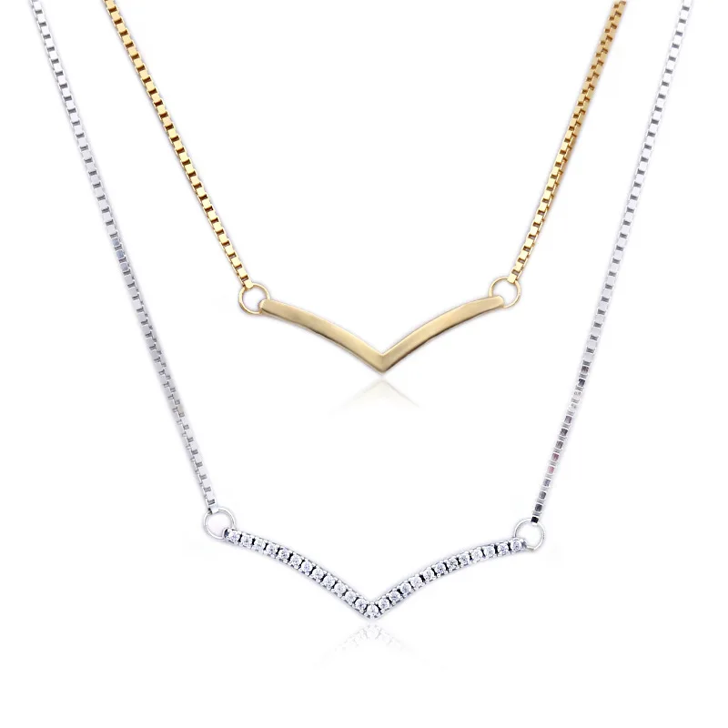 Yin wu Hot Sales 925 Silver Necklace New Products Wish Flashing Stacked Choker Women's
Yin wu Hot Sales 925 Silver Necklace New Products Wish Flashing Stacked Choker Women's