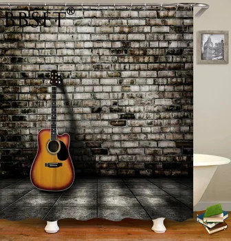 Musical Instrument Shower Curtain Guitar Lean Against An Old Wall Pattern Waterproof Multi-size Cortina De Bano Bathroom Decor
Musical Instrument Shower Curtain Guitar Lean Against An Old Wall Pattern Waterproof Multi-size Cortina De Bano Bathroom Decor