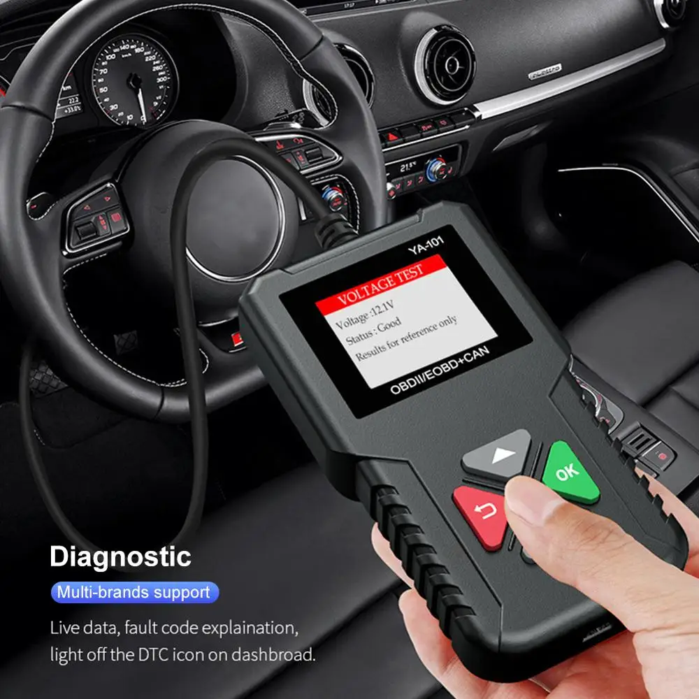 Obd2 Scanner Obd Code Reader Car Check Engine Fault Diagnostic Tool Car Battery Tester Obd Ii/eobd Car Diagnostic Scanner
Obd2 Scanner Obd Code Reader Car Check Engine Fault Diagnostic Tool Car Battery Tester Obd Ii/eobd Car Diagnostic Scanner