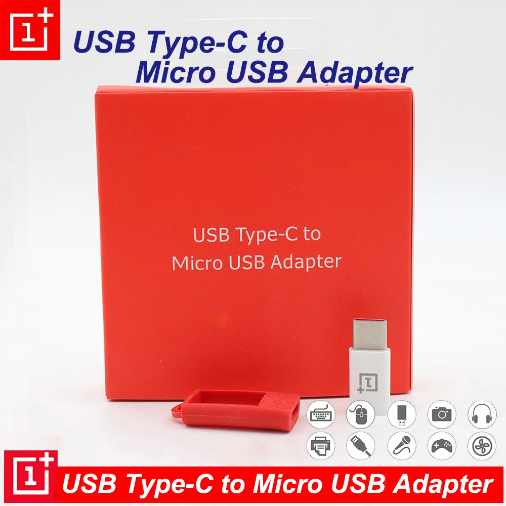 Фото Оригинальный адаптер ONEPLUS USB Type-C к Micro конвертер зарядный кабель трансмиссионная