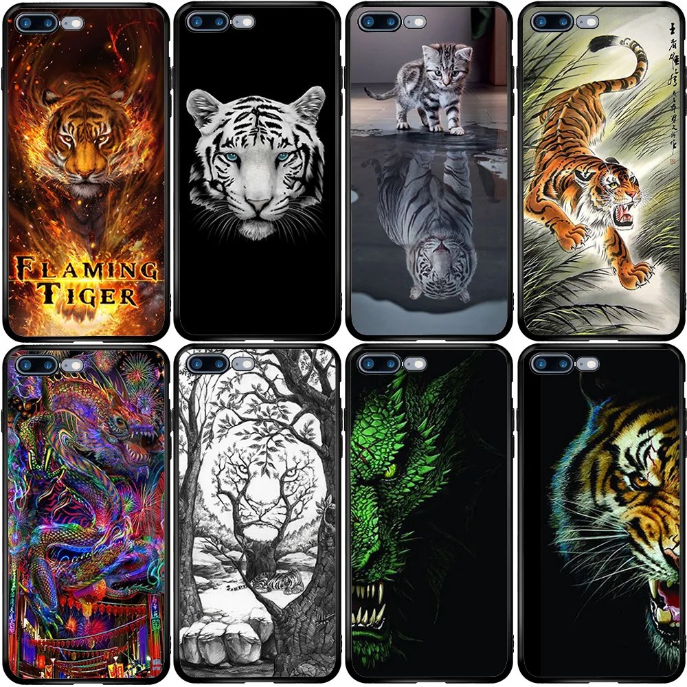 Cover Case for Xiaomi Redmi Note 10 9 9S 9A 8 8T 7 6 7A 6A 5A 5 A1 A2 A3 Pro Max Plus Тигр дракон | Мобильные телефоны и