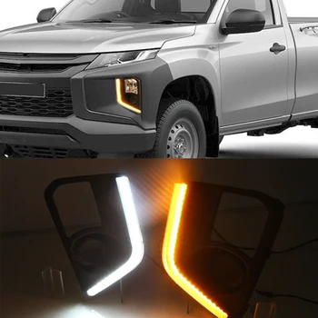 CSCSNL 1 Pair LED DRL Daytime Running Lights Fog Lamp Cover with Yellow Turn Signal Lamp For Mitsubishi Triton L200 2019
CSCSNL 1 Pair LED DRL Daytime Running Lights Fog Lamp Cover with Yellow Turn Signal Lamp For Mitsubishi Triton L200 2019