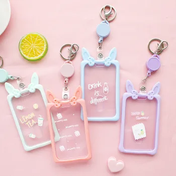 Cute Ear Silicone Transparent Retractable Card Holder Girl Student Clear ID Card Pass Cover Keychain Women Badge Card Case New
Cute Ear Silicone Transparent Retractable Card Holder Girl Student Clear ID Card Pass Cover Keychain Women Badge Card Case New