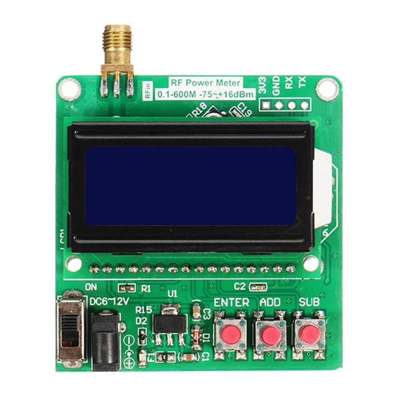 Accurate Power Meter Digital LCD RF Power Meter -75-16 DBm 1-600MHz Radio Frequency Attenuation Value AT Attenuation DB Module 
Accurate Power Meter Digital LCD RF Power Meter -75-16 DBm 1-600MHz Radio Frequency Attenuation Value AT Attenuation DB Module