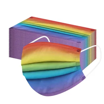 50pc Adult Rainbow Print Masks Disposable Protection Facemask Three Layer Breathable Face Mask Elastic Earloop Mascarillas
50pc Adult Rainbow Print Masks Disposable Protection Facemask Three Layer Breathable Face Mask Elastic Earloop Mascarillas