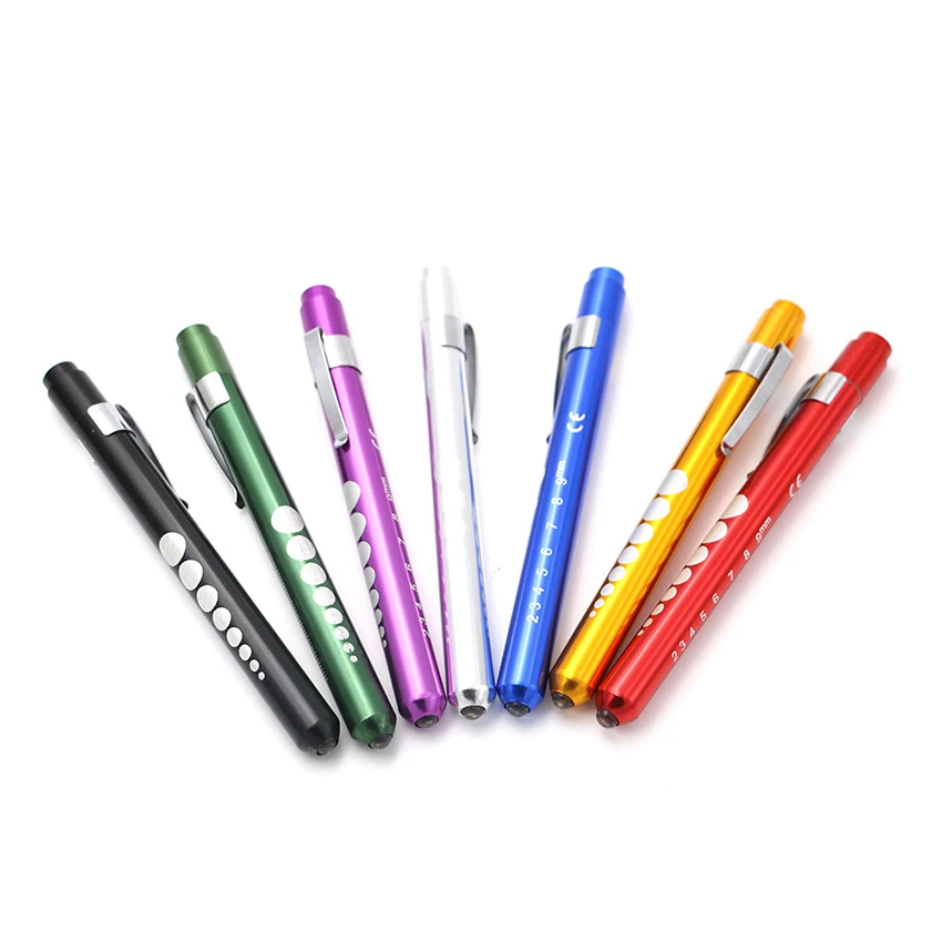 

Pen Lights with Pupil Gauge for Nurses Doctors Reusable Nursing Teal LED Penlight, Yellow/ White Light, LED Flashlight