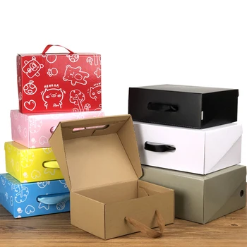 9 Colors Environmentally Friendly Kraft Paper Rope Gift Box Foldable Customized Shoes Carton Packaging Box Suitable For Clothing
9 Colors Environmentally Friendly Kraft Paper Rope Gift Box Foldable Customized Shoes Carton Packaging Box Suitable For Clothing