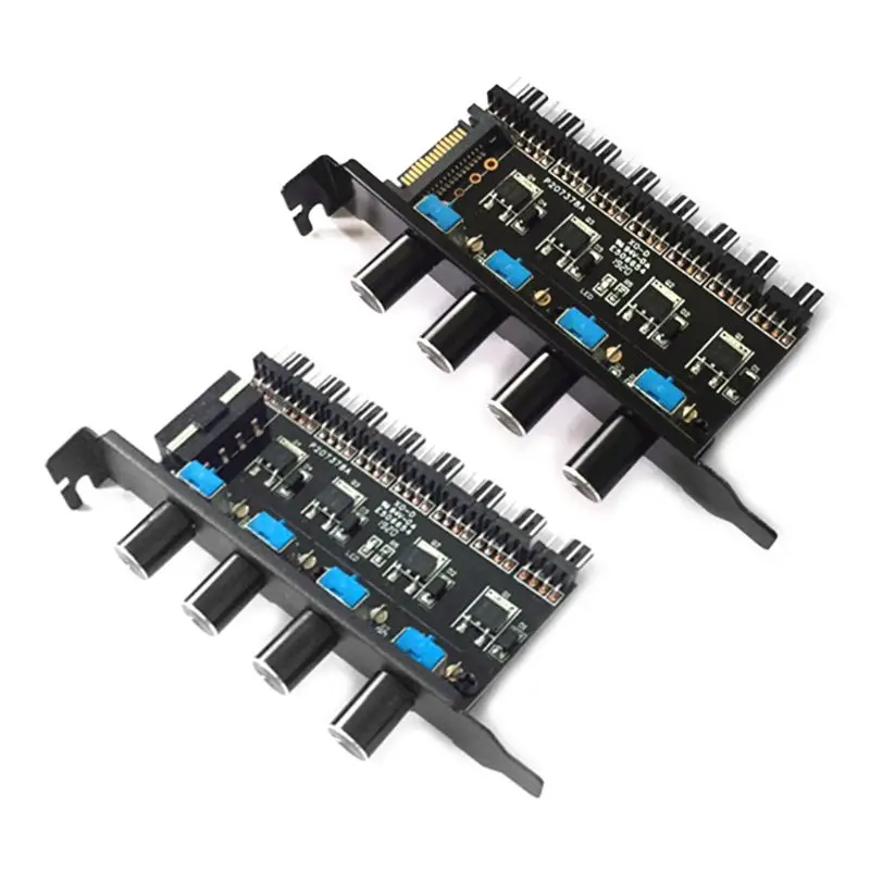 PC 8 Channels Fan Hub 4 Knob Cooling Fan Speed Controller for CPU Case HDD VGA PWM Fan PCI Bracket 12V Fan Control Power Supply
PC 8 Channels Fan Hub 4 Knob Cooling Fan Speed Controller for CPU Case HDD VGA PWM Fan PCI Bracket 12V Fan Control Power Supply