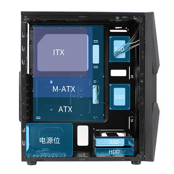 

Time Machine Computer Case Desktop Cool USB3.0 Acrylic Side Transparent ATX Mid Tower Game Water Cooling Case