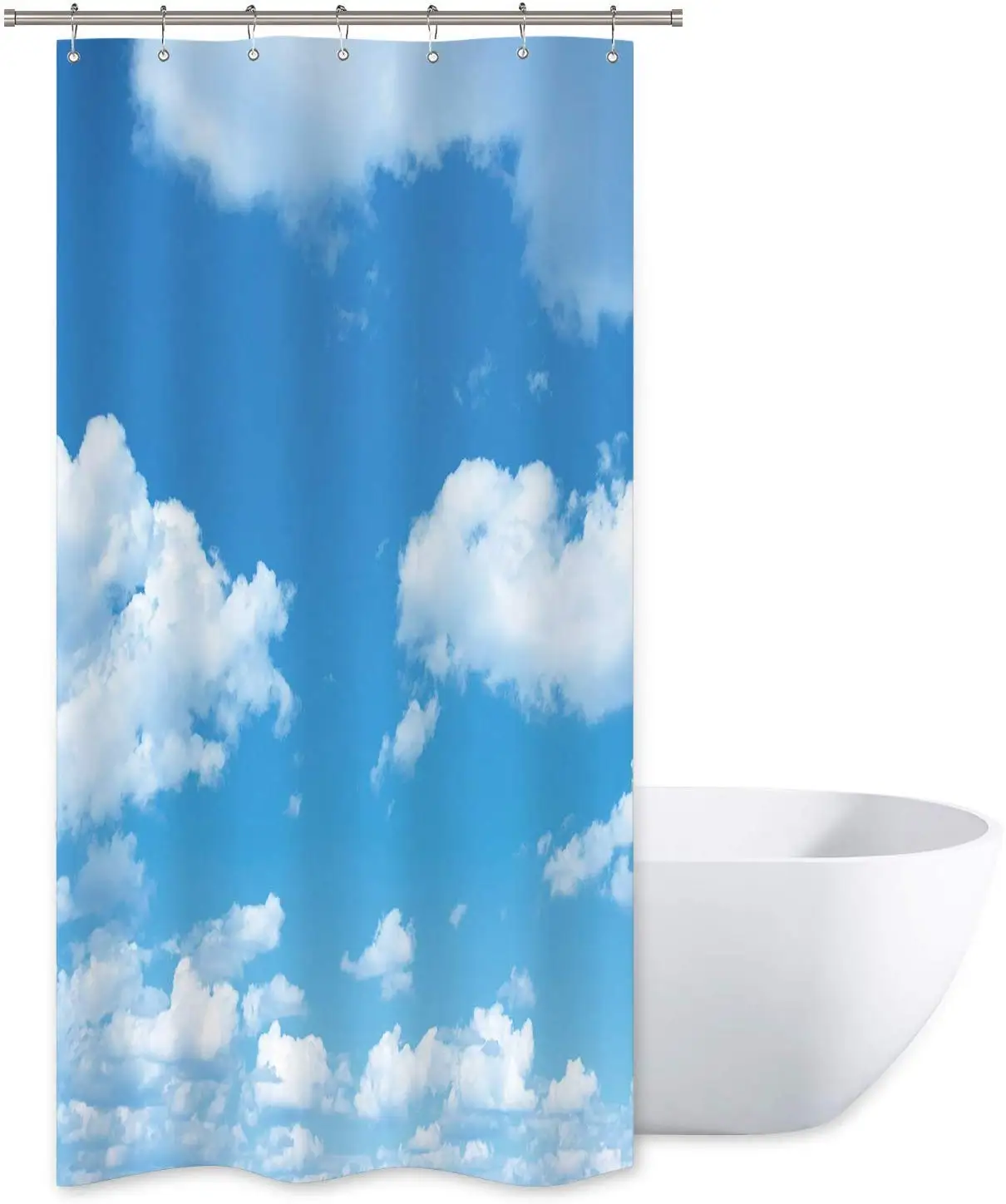 White Clouds Shower Curtain Blue Sky Natural Scenery Decor Fabric Bathroom Set Polyester Waterproof
White Clouds Shower Curtain Blue Sky Natural Scenery Decor Fabric Bathroom Set Polyester Waterproof