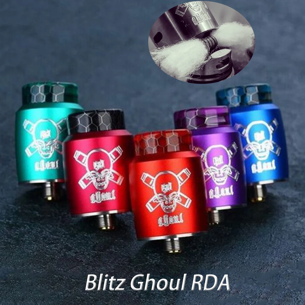 Blitz Ghoul BF RDA инновационная одинарная катушка Rebuildable Tank E cig с керамическим зажимом и