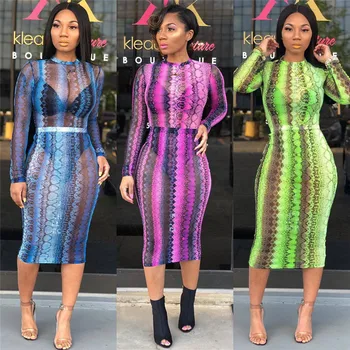 Women 2PCS Long Sleeve Stretch Long Sleeve T-shirt High Waist Pencil Skirt Mesh See Through Snake Skin Print Party Club Dress
Women 2PCS Long Sleeve Stretch Long Sleeve T-shirt High Waist Pencil Skirt Mesh See Through Snake Skin Print Party Club Dress