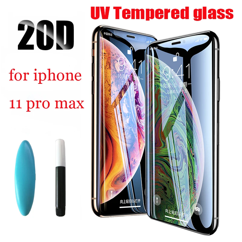 UV Full Cover Screen Protector for iphone 11 pro X XR XS MAX Protective Glass for iphone 6s 7 8 plus nano Liquid Tempered Glass
UV Full Cover Screen Protector for iphone 11 pro X XR XS MAX Protective Glass for iphone 6s 7 8 plus nano Liquid Tempered Glass