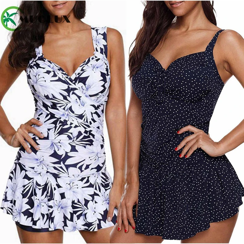 MUOLUX 2019 Retro Print Tankini Swimwear Women Skirt Ruched Tummy Control Swimsuit Shorts Plus size Monokini Bathing suit Dress
MUOLUX 2019 Retro Print Tankini Swimwear Women Skirt Ruched Tummy Control Swimsuit Shorts Plus size Monokini Bathing suit Dress