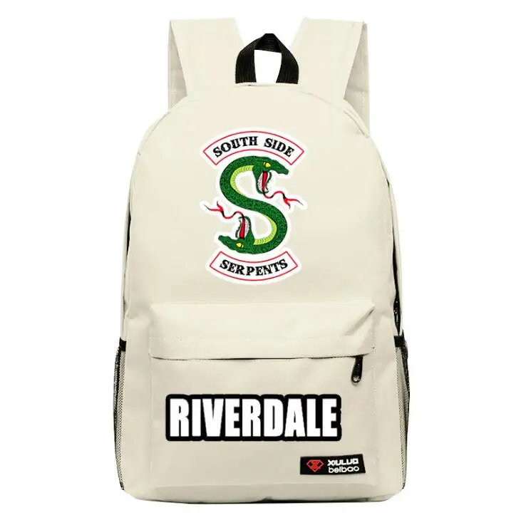 

New Hot Christmas Gift Riverdale South Side Serpents Boy Girl School Bag Teenagers Schoolbags Canvas Men Student Backpacks