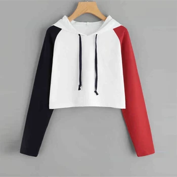 Fashion Contrast Crop Hoodie Women Casual Autumn Hooded Long Sleeve Raglan Pullovers Ladies Spring Preppy Short Sweatshirt
Fashion Contrast Crop Hoodie Women Casual Autumn Hooded Long Sleeve Raglan Pullovers Ladies Spring Preppy Short Sweatshirt