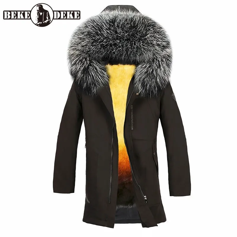 

Winter New Mens Hooded Parka Vintage Zippers Pockets Straight British Style Fashion High Quality Male Casual Warm Coat