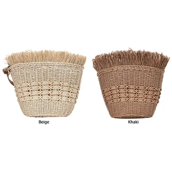 Beach Straw Bags Women Straw Woven Summer Holiday Bucket Tassel Crossbody Shoulder Handbags Pouch 
Beach Straw Bags Women Straw Woven Summer Holiday Bucket Tassel Crossbody Shoulder Handbags Pouch