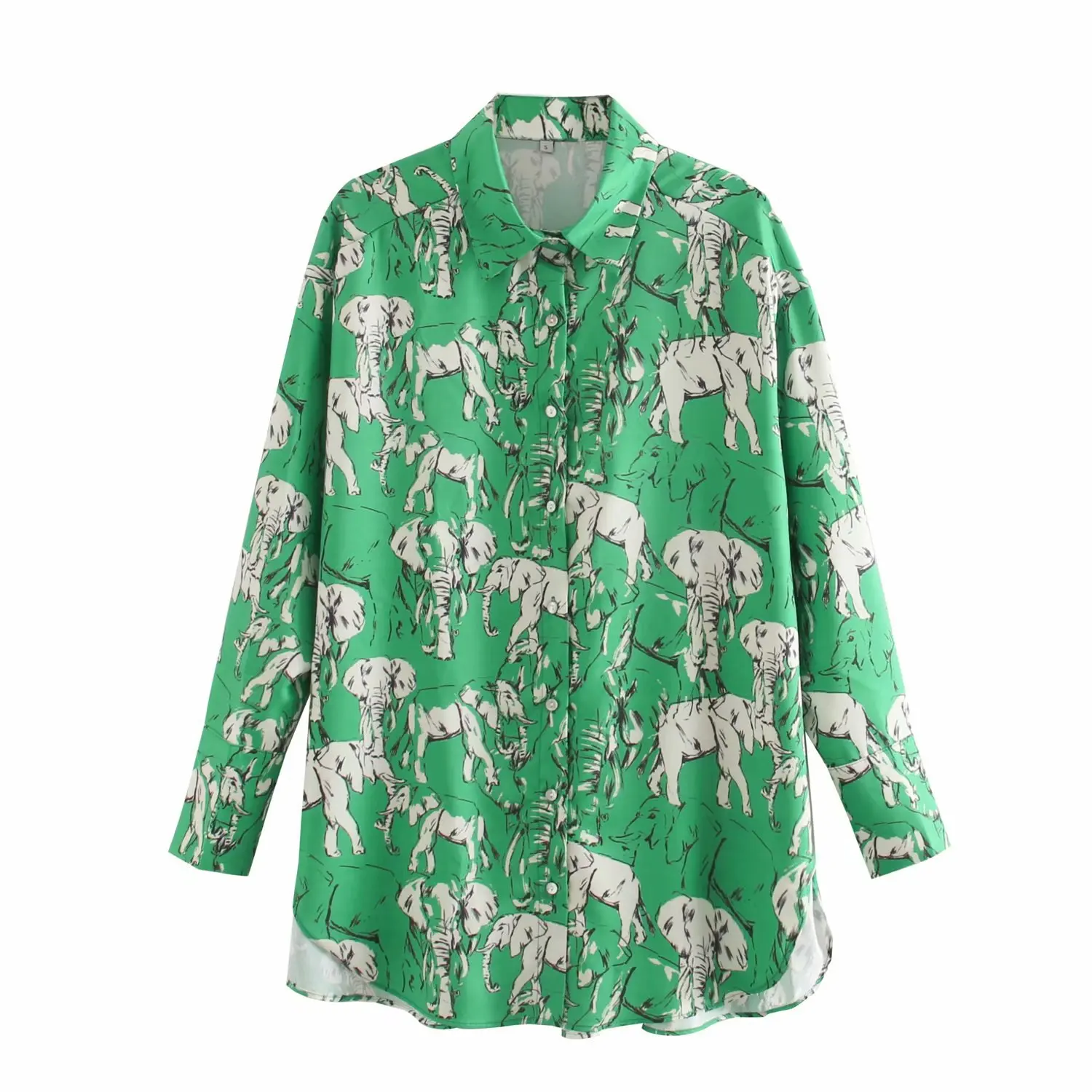 elephant print blouse zara