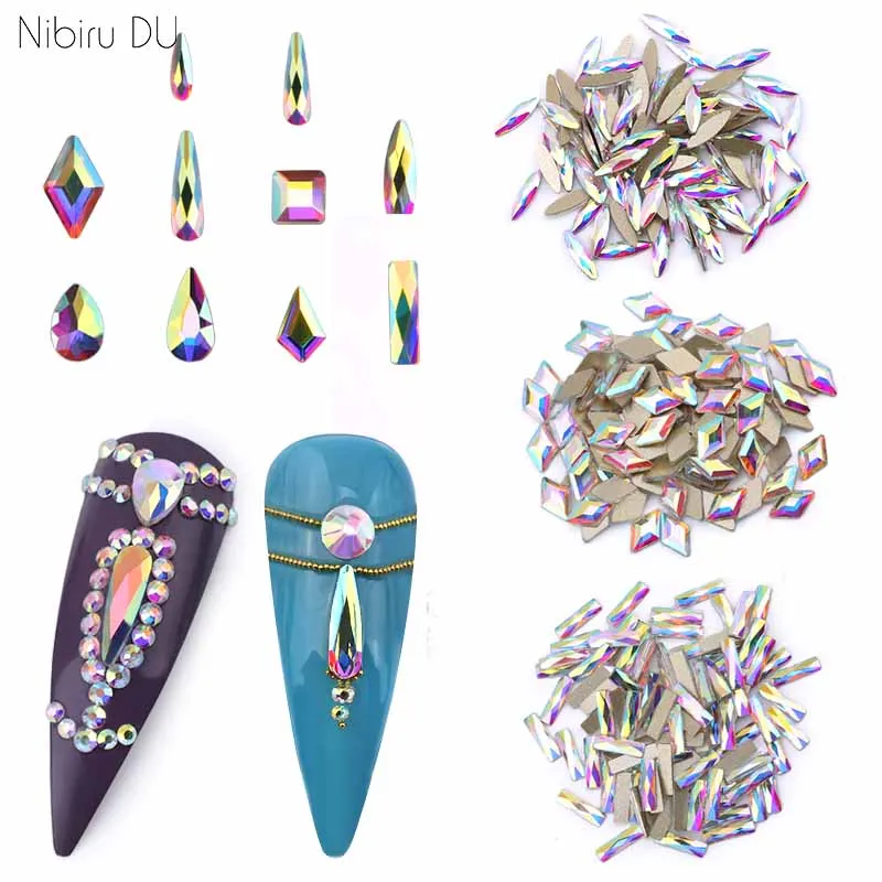 100pcs Nail Art Rhinestones Drop Flat Pebbles For Nails Design Nail Crystals Diamond Stone To Decorate 3d Decorations On Nails
100pcs Nail Art Rhinestones Drop Flat Pebbles For Nails Design Nail Crystals Diamond Stone To Decorate 3d Decorations On Nails