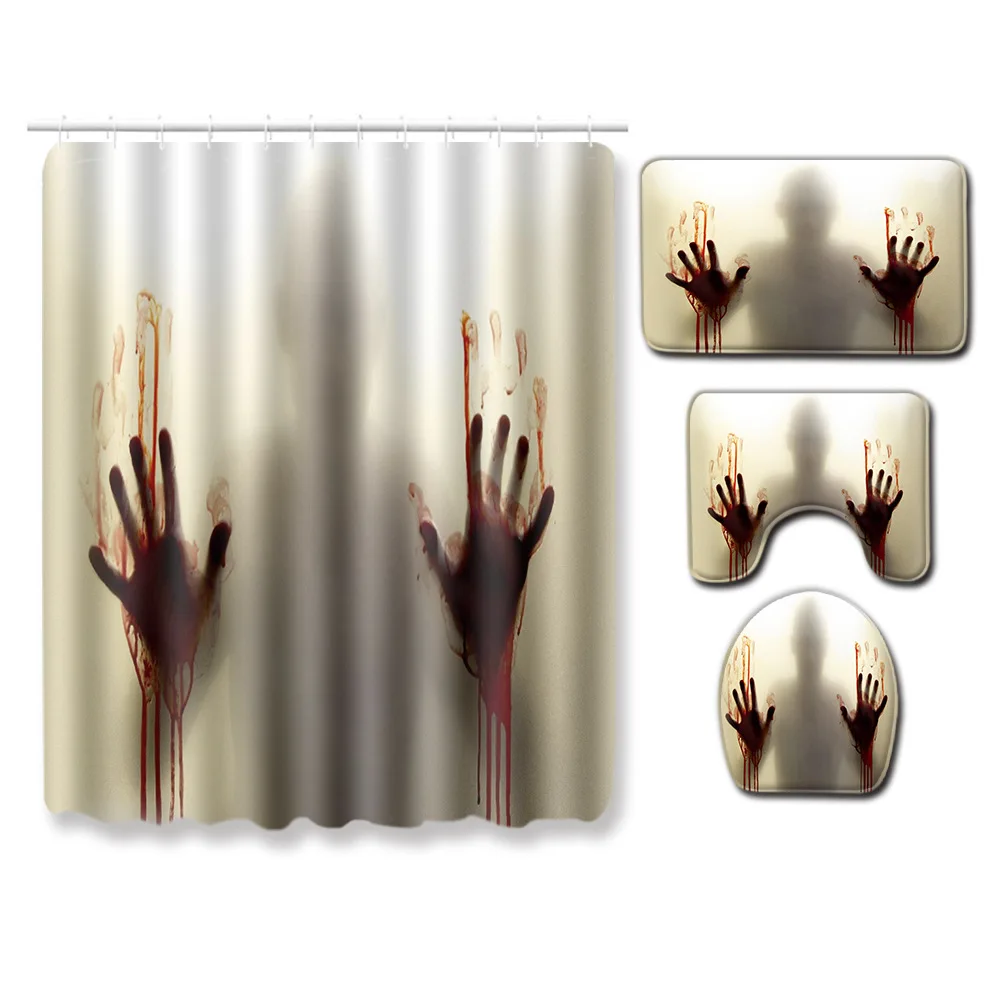 4pcs/set Creative Handprint Pattern Waterproof Shower Curtain Toilet Cover Mat Modern Washable Polyester Non Slip Rug Carpet
4pcs/set Creative Handprint Pattern Waterproof Shower Curtain Toilet Cover Mat Modern Washable Polyester Non Slip Rug Carpet
