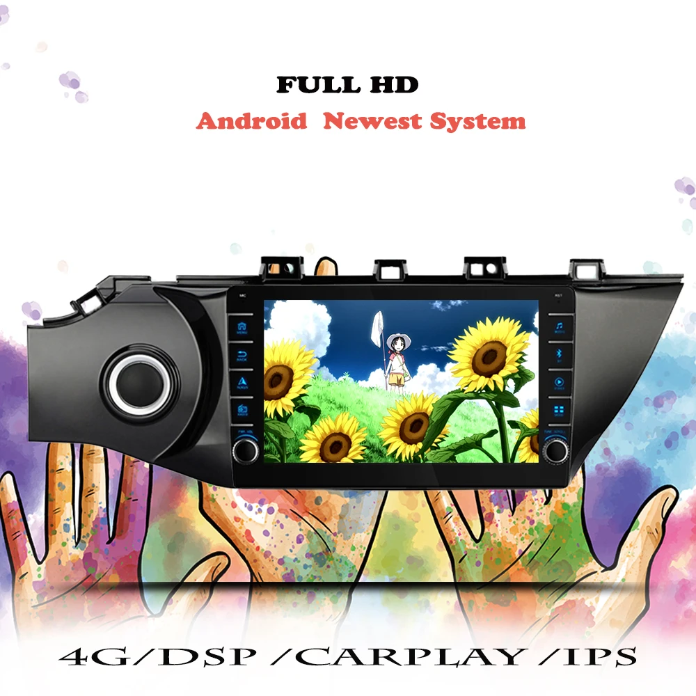 Автомагнитола Carplay для KIA K2 RIO 2017 2018 Android 10 RDS мультимедийный плеер навигация GPS DVD 2din