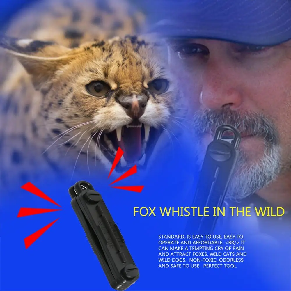 Black Outdoor Fox Down Fox Blaster Call Whistle Predator Hunting Lamping Calling Rabbit Game Caller Animial
Black Outdoor Fox Down Fox Blaster Call Whistle Predator Hunting Lamping Calling Rabbit Game Caller Animial