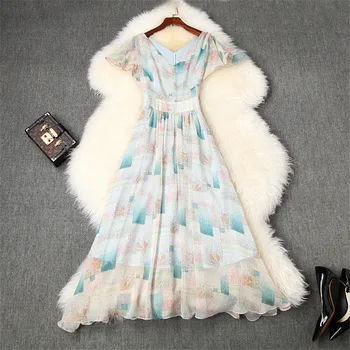Fashion Summer Dress Women Clothes 2020 New Elegant V Neck Print Short Sleeve Midi Bohemian Holiday Chiffon Dresses Vestidos
Fashion Summer Dress Women Clothes 2020 New Elegant V Neck Print Short Sleeve Midi Bohemian Holiday Chiffon Dresses Vestidos