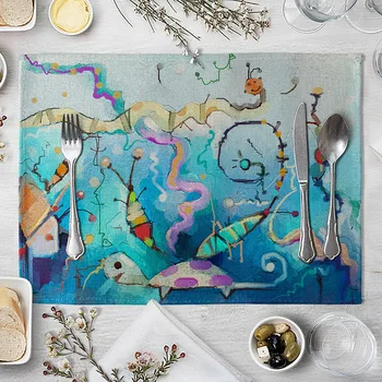 Colorful Graffiti Creative Pattern Table Mat Fish Boy Table Napkin For Wedding Kitchen Decor Placemat Dining Accessories
Colorful Graffiti Creative Pattern Table Mat Fish Boy Table Napkin For Wedding Kitchen Decor Placemat Dining Accessories