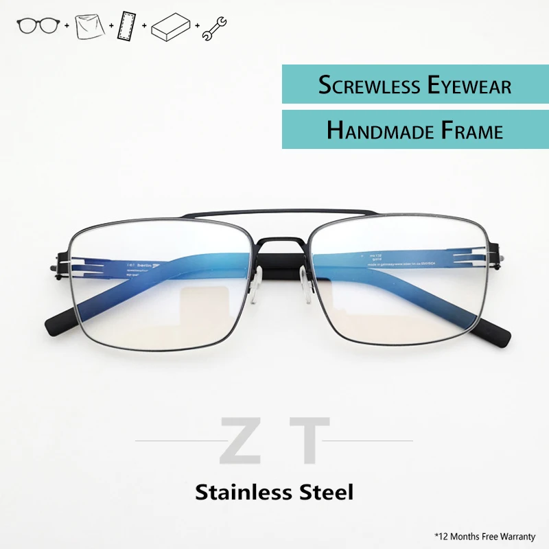 ZT Screwless Optical Glasses Frame Men Pilot Stainless Steel Spectacle Frames Gold Germany Design Screwless Eyewear
ZT Screwless Optical Glasses Frame Men Pilot Stainless Steel Spectacle Frames Gold Germany Design Screwless Eyewear