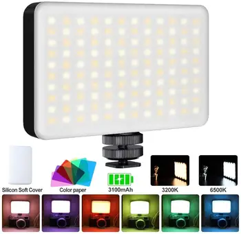 Ulanzi VIJIM VL120 3200K-6500K LED Video Light Rechargable RGB Effect Fill Light Vlog Soft Light with 6 Color Gel 
Ulanzi VIJIM VL120 3200K-6500K LED Video Light Rechargable RGB Effect Fill Light Vlog Soft Light with 6 Color Gel