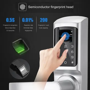 FM-02 Digital Biometric Fingerprint Lock Keyless Smart Door Lock Fingerprint+Password+Key Unlocking 3 Ways for Home
FM-02 Digital Biometric Fingerprint Lock Keyless Smart Door Lock Fingerprint+Password+Key Unlocking 3 Ways for Home
