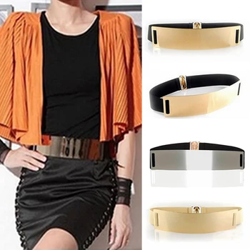 Women Fashion Designer Belts Gold Silver Color Luxury Waistband Femme Classy Elastic Ceinture Wide Belt Ladies Apparel Accessory 
Women Fashion Designer Belts Gold Silver Color Luxury Waistband Femme Classy Elastic Ceinture Wide Belt Ladies Apparel Accessory