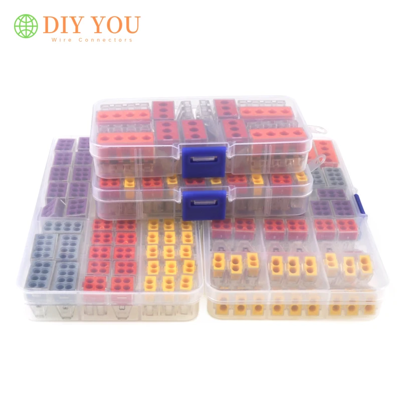 Mixed Boxed Wire Connector Fast Universal Compact Wiring Connectors PCT-102/104/106/108 Conductor Terminal Block With Lever
Mixed Boxed Wire Connector Fast Universal Compact Wiring Connectors PCT-102/104/106/108 Conductor Terminal Block With Lever
