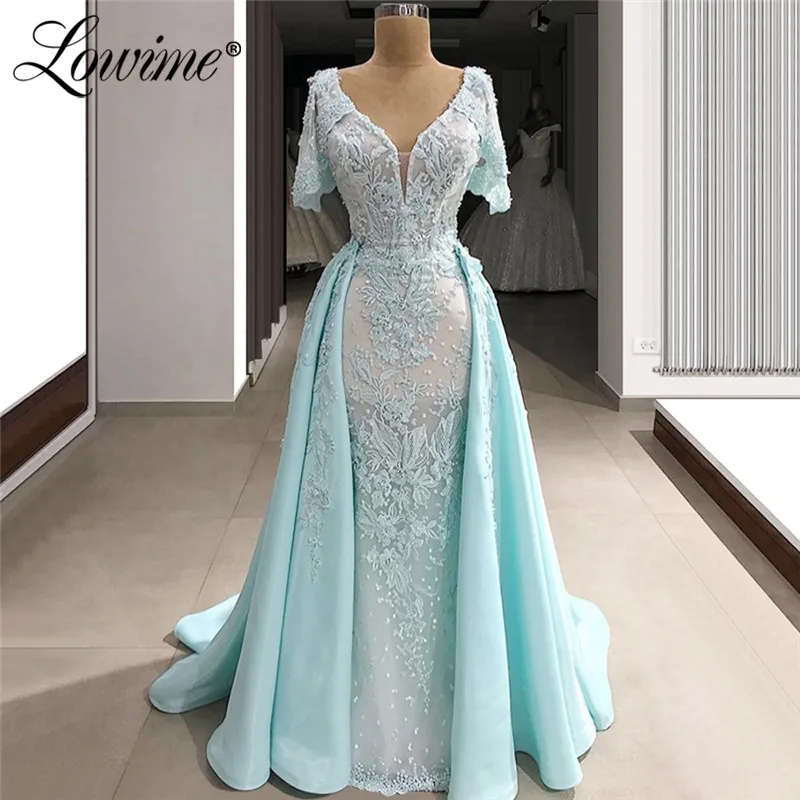 Lace Formal Evening Dress Light Blue Mermaid Party Gowns 2019 Capped Sleeves Arabic Dubai Prom Dresses Abendkleider Custom Made
Lace Formal Evening Dress Light Blue Mermaid Party Gowns 2019 Capped Sleeves Arabic Dubai Prom Dresses Abendkleider Custom Made