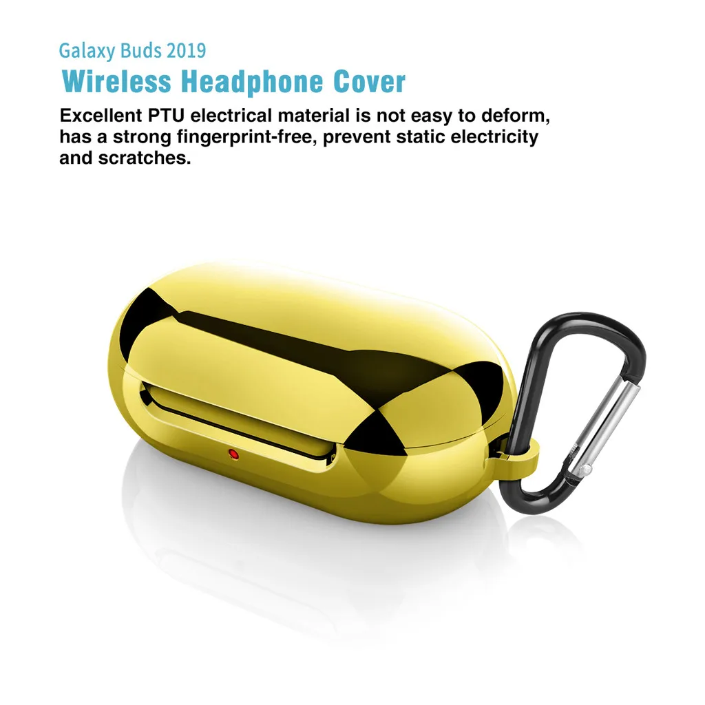 Ouhaobin Earphone Case For Samsung Galaxy Buds 2019 Sports Bluetooth Earphone Plating Soft TPU Full Protective Cover Case