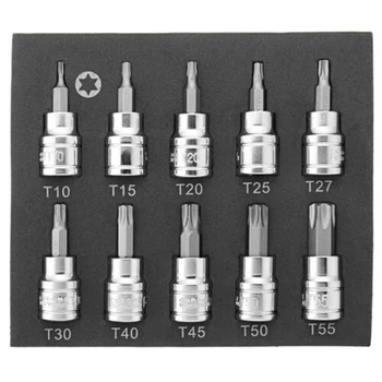 Chrome Vanadium Steel Hex Star Torx Socket Bit Set Tool Kit 3/8inch Drive Tool
Chrome Vanadium Steel Hex Star Torx Socket Bit Set Tool Kit 3/8inch Drive Tool